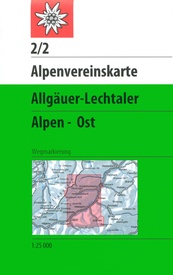 Wandelkaart 02/2 Alpenvereinskarte Allgäuer - Lechtaler Alpen, Ost | Alpenverein