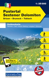 Wandelkaart - Fietskaart 5 Outdoorkarte IT Pustertal - Sextener Dolomiten | Kümmerly & Frey