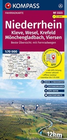 Fietskaart 3323 Niederrhein | Kompass