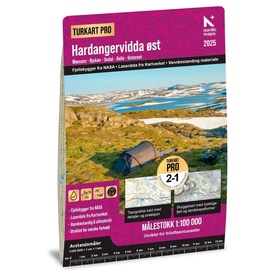 Wandelkaart 17027 Hardangervidda Oost | Nordic Maps