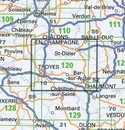 Wegenkaart - landkaart 120 Saint Dizier - Chaumont | IGN - Institut Géographique National