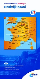 Wegenkaart - landkaart ANWB wegenkaart Frankrijk 2 Frankrijk noord | ANWB Media