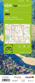 Fietskaart - Wegenkaart - landkaart D18 Top D100 Cher | IGN - Institut Géographique National