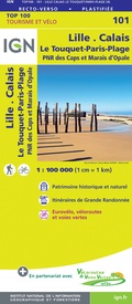 Fietskaart - Wegenkaart - landkaart 101 Lille - Calais | IGN - Institut Géographique National
