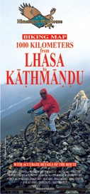 Fietskaart Biking Lhasa to Kathmandu | Himalayan Maphouse