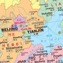 Wandkaart China – political, 95 x 69 cm | Gizi Map