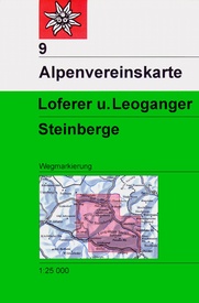 Wandelkaart 09 Alpenvereinskarte Loferer und Leoganger Steinberge | Alpenverein