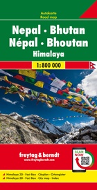 Wegenkaart - landkaart Nepal - Bhutan | Freytag & Berndt