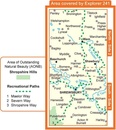 Wandelkaart - Topografische kaart 241 Explorer  Shrewsbury  | Ordnance Survey