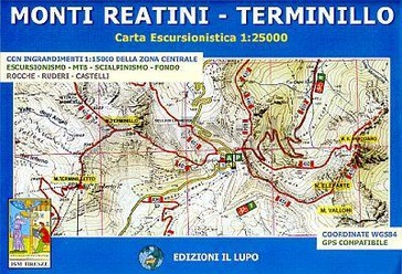 Wandelkaart - Topografische kaart 15 Monti Reatini - Terminillo | Edizione il Lupo