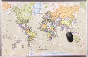 Bureau Onderlegger - Muismat wereld klassiek | Maps International
