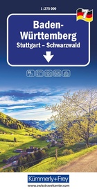 Wegenkaart - landkaart 7 Baden-Württemberg / Stuttgart, Zwarte Woud | Kümmerly & Frey