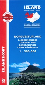 Wegenkaart - landkaart Fjórðungskort Norðvesturland - Noordwest Ijsland | Mal og Menning