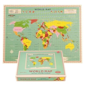 Legpuzzel Wereld 1000 Stukjes.Vintage World map | Rex London
