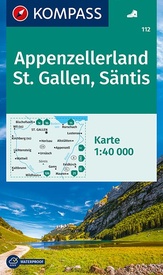 Wandelkaart 112 Appenzellerland - St.Gallen - Säntis | Kompass