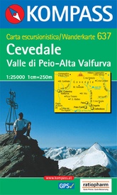 Wandelkaart 637 Cevedale-Valle di Peio-Alta Valfurva | Kompass