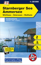 Wandelkaart 27 Outdoorkarte Starnberger See - Ammersee | Kümmerly & Frey