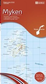 Wandelkaart - Topografische kaart 10122 Norge Serien Myken | Nordeca