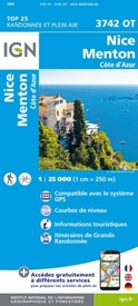 Wandelkaart - Topografische kaart 3742OT Nice - Menton | IGN - Institut Géographique National
