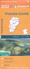 Wegenkaart - landkaart 520 Franche-Comté Jura 2022 | Michelin