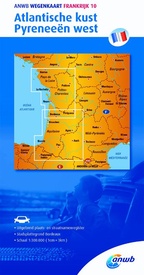 Wegenkaart - landkaart Frankrijk 10. Atlantische kust,Pyreneeën west | ANWB Media
