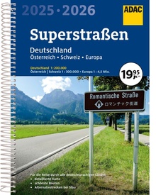 Wegenatlas Superstraßen 2025/2026 Deutschland 1:200 000 | A4 | Ringband | ADAC