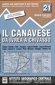 Wandelkaart 21 Il Canavese da Ivrea a Chivasso | IGC - Istituto Geografico Centrale