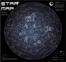 Poster Star map glow in the dark | Maps International