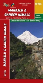 Wandelkaart NP106 Trekking map Manaslu - Ganesh Himals | Himalayan Maphouse