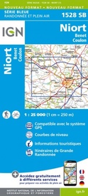 Wandelkaart - Topografische kaart 1528SB Niort | IGN - Institut Géographique National