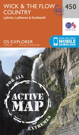 Wandelkaart - Topografische kaart 450 OS Explorer Map | Active Wick / The Flow Country | Ordnance Survey