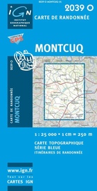 Wandelkaart - Topografische kaart 2039O SB - Serie Bleue Montcuq | IGN - Institut Géographique National
