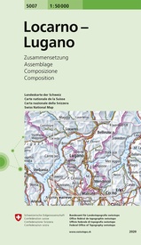 Wandelkaart - Topografische kaart 5007 Locarno - Lugano | Swisstopo