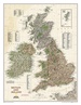 Wandkaart Groot Brittannië en Ierland antiek, 60 x 76 cm | National Geographic