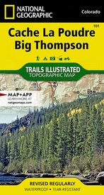 Wandelkaart 101 Topographic Map Guide Cache La Poudre, Big Thompson /CO | National Geographic