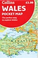 Wegenkaart - landkaart Pocket Map Wales | Collins