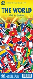 Wegenkaart - landkaart World map folded itm + flags | ITMB