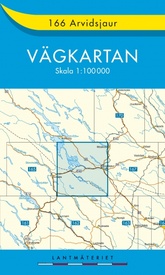 Wegenkaart - landkaart 166 Vägkartan Arvidsjaur | Lantmäteriet