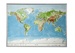 Wereldkaart - Reliëfkaart Wereld met voelbaar 3D reliëf  77 x 57 x 4,5 cm | GeoRelief