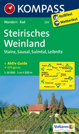 Wandelkaart 224 Steirisches Weinland-Stainz-Sausal-Sulmtal-Leibnitz | Kompass