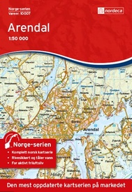 Wandelkaart - Topografische kaart 10007 Norge Serien Arendal | Nordeca