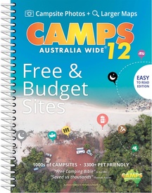 Campergids Camps 12 Free Camping Guide Easy to Read with Photos Spiral Bound (B4) | Camps Australia Wide