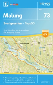 Wandelkaart - Topografische kaart 73 Sverigeserien Malung | Norstedts