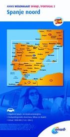Wegenkaart - landkaart ANWB wegenkaart Spanje Portugal 2. Spanje noord | ANWB Media