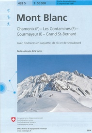 Wandelkaart - Topografische kaart 492S Ski kaart Mont Blanc | Swisstopo