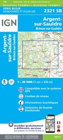 Topografische kaart - Wandelkaart 2321SB Argent-sur-Sauldre | IGN - Institut Géographique National