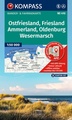 Wandelkaart 410 Ostfriesland, Friesland, Ammerland, Oldenburg, Wesermarsch | Kompass
