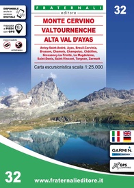 Wandelkaart 32 Monte Cervino, Valtourneche, Alta Val d’Ayas | Fraternali Editore