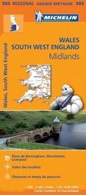 Wegenkaart - landkaart 503 Wales, The Midlands, Southwest - zuidwest | Michelin