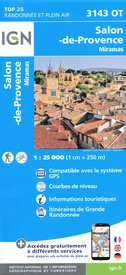 Wandelkaart - Topografische kaart 3143OT Salon-de-Provence | IGN - Institut Géographique National
